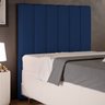 Cabeceira Cama Box Painel Solteiro 100 cm Dália W01 Suede Azul Marinho - Lyam Decor - 2