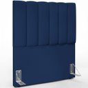 Ver imagem 2 de Cabeceira Cama Box Painel Solteiro 100 cm Dália W01 Suede Azul Marinho - Lyam Decor