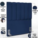 Ver imagem 5 de Cabeceira Cama Box Painel Solteiro 100 cm Dália W01 Suede Azul Marinho - Lyam Decor