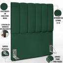 Ver imagem 3 de Cabeceira Cama Box Painel Solteiro 100 cm Dália W01 Suede Verde Musgo - Lyam Decor