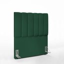 Ver imagem 2 de Cabeceira Cama Box Painel Solteiro 100 cm Dália W01 Suede Verde Musgo - Lyam Decor