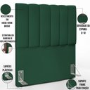 Ver imagem 4 de Cabeceira Cama Box Painel Solteiro 100 cm Dália W01 Suede Verde Musgo - Lyam Decor