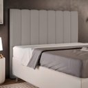 Ver imagem 1 de Cabeceira Cama Box Painel Casal 140cm Dália W01 Linho Bege - Lyam Decor