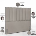 Ver imagem 3 de Cabeceira Cama Box Painel Casal 140cm Dália W01 Linho Bege - Lyam Decor