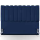 Ver imagem 3 de Cabeceira Cama Box Painel Queen 160 Cm Dália W01 Suede Azul Marinho - Lyam Decor