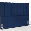 Ver imagem 2 de Cabeceira Cama Box Painel Queen 160 cm Dália W01 Suede Azul Marinho - Lyam Decor