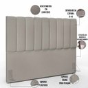 Ver imagem 3 de Cabeceira Cama Box Painel Queen 160cm Dália W01 Linho Bege - Lyam Decor