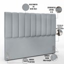 Ver imagem 3 de Cabeceira Cama Box Painel Queen 160cm Dália W01 Suede Cinza - Lyam Decor