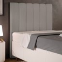 Ver imagem 1 de Cabeceira Cama Box Painel Solteiro 100 cm Dália W01 Linho Bege - Lyam Decor