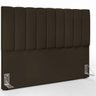 Cabeceira Cama Box Painel Queen 160 Cm Dália W01 Suede Marrom - Lyam Decor - 1