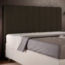 Ver imagem 2 de Cabeceira Cama Box Painel Queen 160 Cm Dália W01 Suede Marrom - Lyam Decor