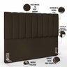 Cabeceira Cama Box Painel Queen 160 Cm Dália W01 Suede Marrom - Lyam Decor - 4