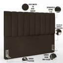 Ver imagem 4 de Cabeceira Cama Box Painel Queen 160 Cm Dália W01 Suede Marrom - Lyam Decor