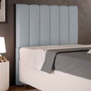 Ver imagem 1 de Cabeceira Cama Box Painel Solteiro 100 cm Dália W01 Suede Cinza - Lyam Decor