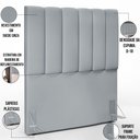 Ver imagem 4 de Cabeceira Cama Box Painel Solteiro 100 cm Dália W01 Suede Cinza - Lyam Decor