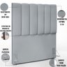 Cabeceira Cama Box Painel Solteiro 100 cm Dália W01 Suede Cinza - Lyam Decor - 4