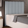 Cabeceira Cama Box Painel Solteiro 100 cm Dália W01 Suede Cinza - Lyam Decor - 2
