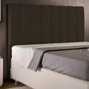 Ver imagem 1 de Cabeceira Cama Box Casal 140 cm Dália W01 Suede Marrom - Lyam Decor