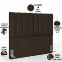 Ver imagem 3 de Cabeceira Cama Box Casal 140 cm Dália W01 Suede Marrom - Lyam Decor