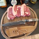 Ver imagem 7 de Faca Artesanal Forjada Aço Damasco Integral 8' Cabo Chifre de Cervo Churrasco