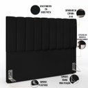 Ver imagem 3 de Cabeceira Cama Box Painel Queen 160cm Dália W01 Suede Preto - Lyam Decor