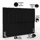 Ver imagem 4 de Cabeceira Cama Box Painel Queen 160cm Dália W01 Suede Preto - Lyam Decor