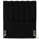 Ver imagem 5 de Cabeceira Cama Box Painel Solteiro 100 cm Dália W01 Suede Preto - Lyam Decor