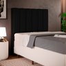 Cabeceira Cama Box Painel Solteiro 100 cm Dália W01 Suede Preto - Lyam Decor - 2
