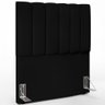 Cabeceira Cama Box Painel Solteiro 100 cm Dália W01 Suede Preto - Lyam Decor - 1