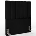 Ver imagem 2 de Cabeceira Cama Box Painel Solteiro 100 cm Dália W01 Suede Preto - Lyam Decor
