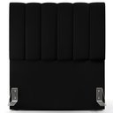 Ver imagem 3 de Cabeceira Cama Box Painel Solteiro 100 cm Dália W01 Suede Preto - Lyam Decor