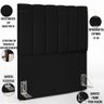 Cabeceira Cama Box Painel Solteiro 100 cm Dália W01 Suede Preto - Lyam Decor - 4