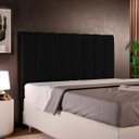 Ver imagem 3 de Cabeceira Cama Box Casal 140cm Dália W01 Suede Preto - Lyam Decor