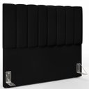 Ver imagem 1 de Cabeceira Cama Box Casal 140cm Dália W01 Suede Preto - Lyam Decor
