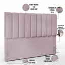 Ver imagem 3 de Cabeceira Cama Box Painel Queen 160cm Dália W01 Suede Rosê - Lyam Decor