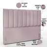 Cabeceira Cama Box Painel Queen 160cm Dália W01 Suede Rosê - Lyam Decor - 4