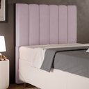 Ver imagem 2 de Cabeceira Cama Box Painel Solteiro 100cm Dália W01 Suede Rosê - Lyam Decor