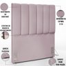 Cabeceira Cama Box Painel Solteiro 100cm Dália W01 Suede Rosê - Lyam Decor - 4