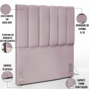 Ver imagem 4 de Cabeceira Cama Box Painel Solteiro 100cm Dália W01 Suede Rosê - Lyam Decor