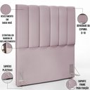 Ver imagem 3 de Cabeceira Cama Box Painel Solteiro 100cm Dália W01 Suede Rosê - Lyam Decor