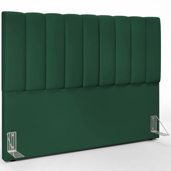 Cabeceira Cama Box Painel Casal Queen 160 cm Dália W01 Suede Verde Musgo - Lyam Decor - 1