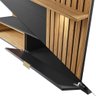 Painel para Tv até 65 Polegadas Ripado Preto Fosco Noce Milano Caravelas 1.8 Jm Móveis - 3