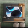 Painel para Tv até 65 Polegadas Ripado Preto Fosco Noce Milano Caravelas 1.8 Jm Móveis - 1