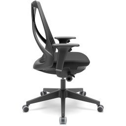Cadeira de Escritório Presidente Giratória Executiva Ergonômica Kron P03 Crepe Preto - Lyam - 5