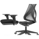 Ver mais imagens de Cadeira de Escritório Presidente Giratória Executiva Ergonômica Kron P03 Crepe Preto - Lyam