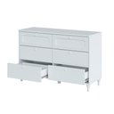 Ver imagem 5 de Cômoda Infantil Fofura 6 Gavetas Estilo Provençal Divicar - Branco