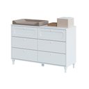 Ver imagem 4 de Cômoda Infantil Fofura 6 Gavetas Estilo Provençal Divicar - Branco