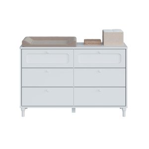 Cômoda Infantil Fofura 6 Gavetas Estilo Provençal Divicar - Branco