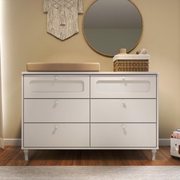 Cômoda Infantil Fofura 6 Gavetas Estilo Provençal Divicar - Branco - 2