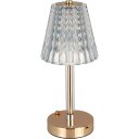 Ver imagem 1 de Luminaria Decorativa Enfeite de Mesa Led Usb Home&co Metal 29x12x12cm Ouro e Acrílico